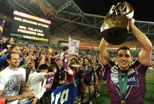 NRL Grand Final against the Parramatta Eels at ANZ Stadium, Sunday, Oct. 4, 2009. The Storm won the 2009 NRL premiership with a 23-16 win over the Eels. AAP Image Dean Lewins.